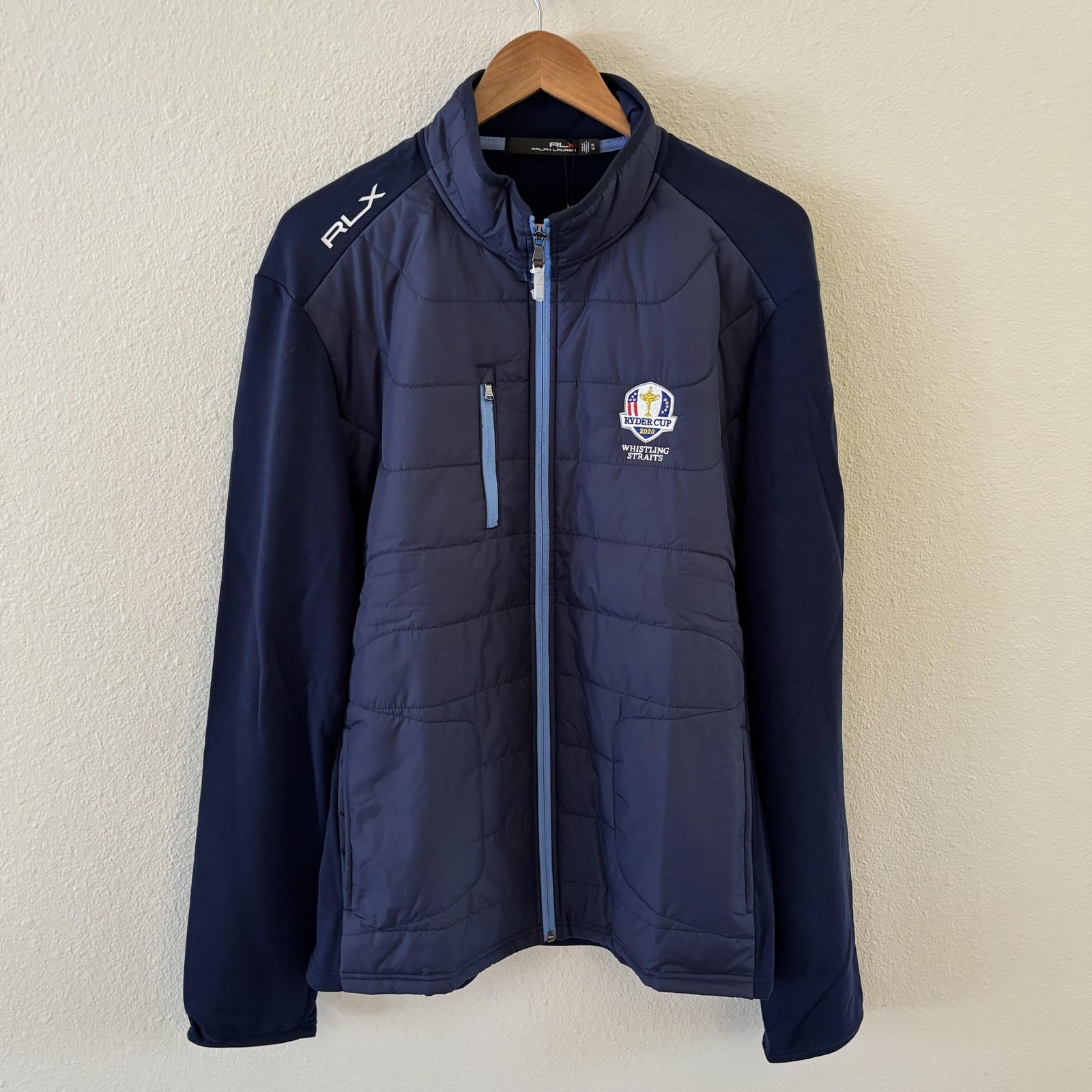 Rlx Ralph Lauren Ryder Cup 2020 Whistling Straits Zip Jacket Mens Xl Blue Golf